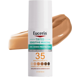 Eucerin Tinted Sensitive Mineral Face Sunscreen Lotion SPF 35